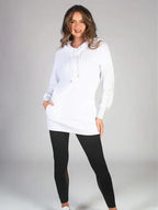 Mason Brooks White Longline Hoodie