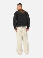 Bryon Franecki Men's Denim Shearling Collar Jacket