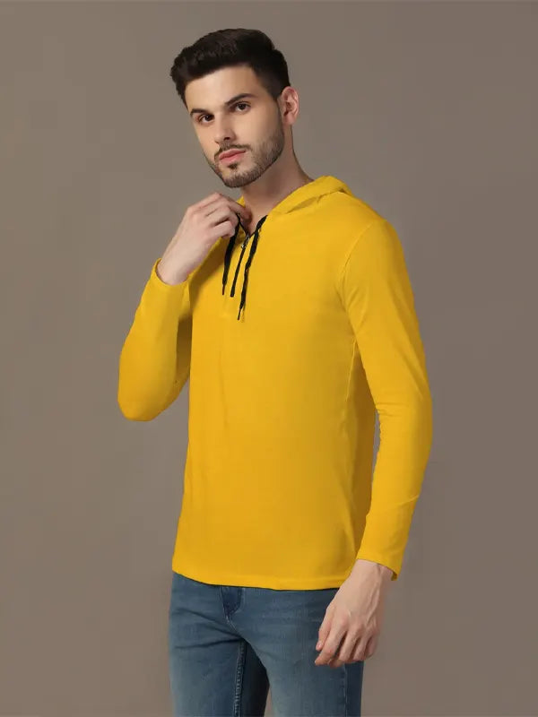 Levi Cooper Men's yellow Cotton Hoodie