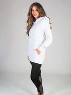 Mason Brooks White Longline Hoodie