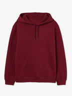 Jacob Collins Men's Maroon Plain Hoodie