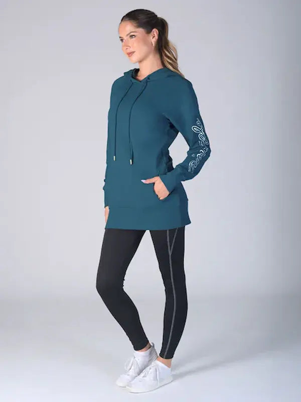 Sherri Blue Dark Longline Hoodie