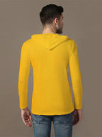 Levi Cooper Men's yellow Cotton Hoodie