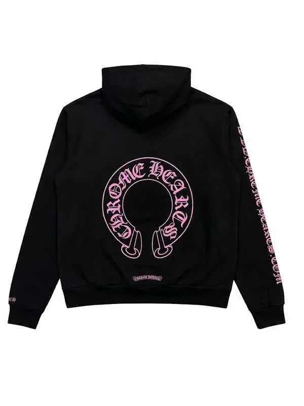 Black and Pink Chrome Hearts Hoodie