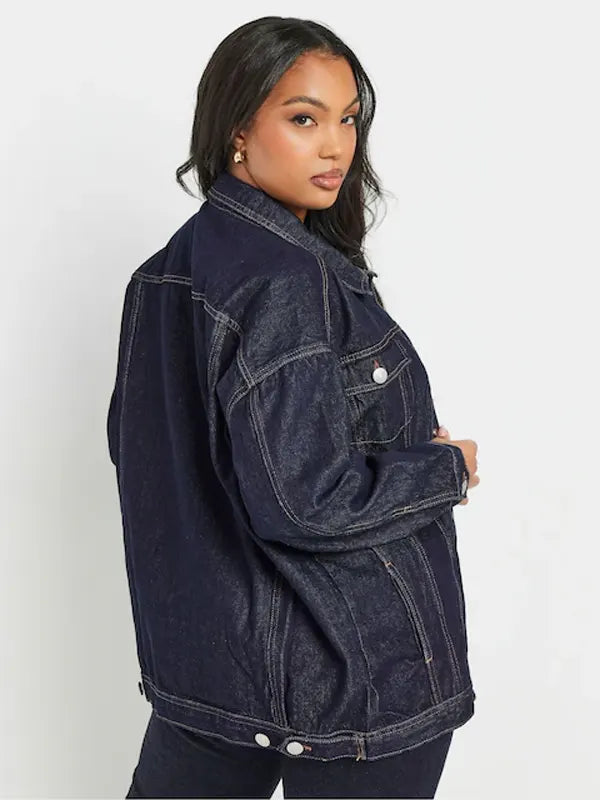 Shandi E. Gibbons Blue Oversized Cotton Denim Jacket