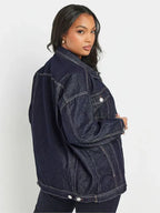 Shandi E. Gibbons Blue Oversized Cotton Denim Jacket