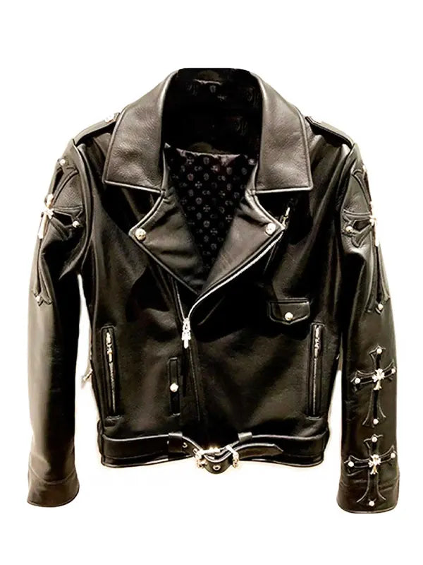 chrome hearts leather jacket