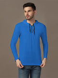 Elijah Turner Men's Blue Cotton Hoodie