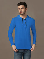 Elijah Turner Men's Blue Cotton Hoodie