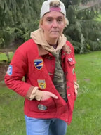 Brandi Carlile NYC 2026 Red Quilted Jacket