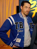 Street Fighter Andrew Koji Blue Varsity Jacket