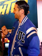 Street Fighter Andrew Koji Blue Varsity Jacket