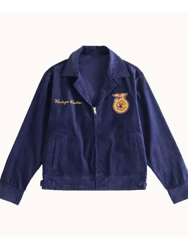 Vintage Blue Corduroy FFA Jacket