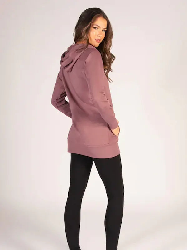 Liam Hayes Light Brown Longline Hoodie