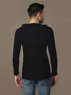 Benjamin Ross Men's Black Cotton Hoodie