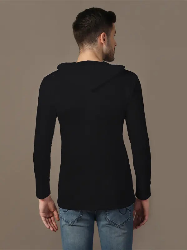 Benjamin Ross Men's Black Cotton Hoodie