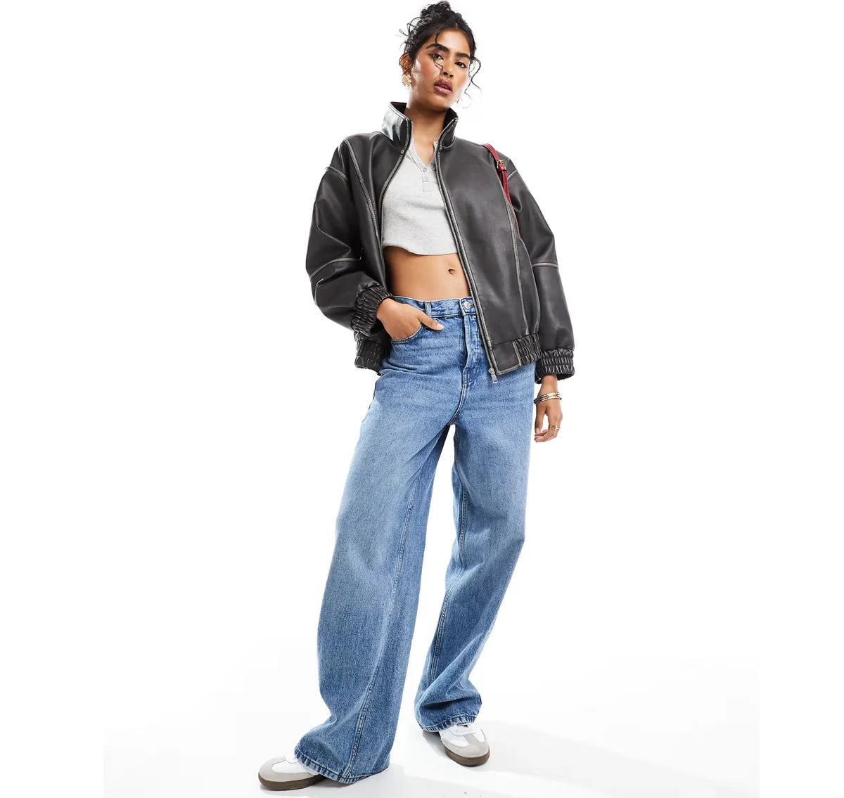 Funnel-Neck-Leather-Jacket-sale