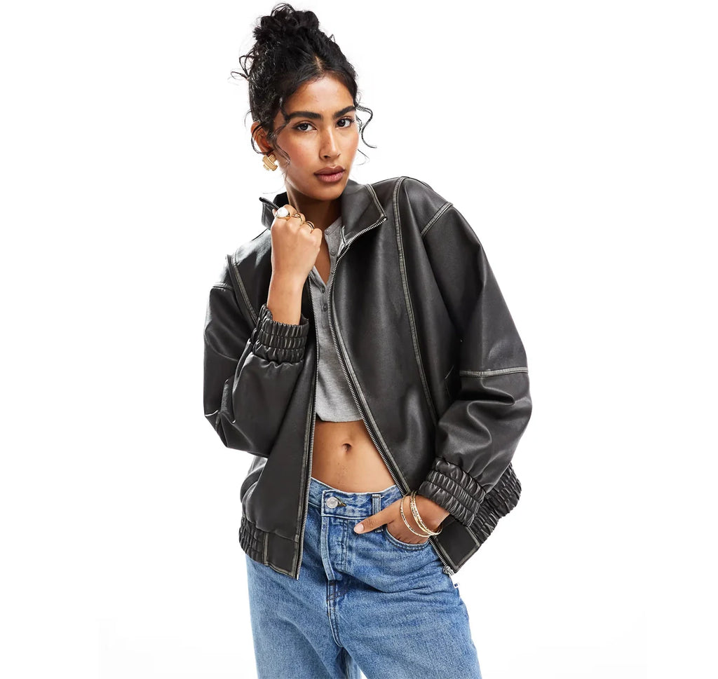 Funnel-Neck-Leather-Jacket-for-sale