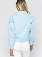 Dusty Cummerata Blue Cotton Rich Casual Jacket