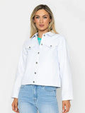 Shana Hudson White Cotton Rich Casual Jacket