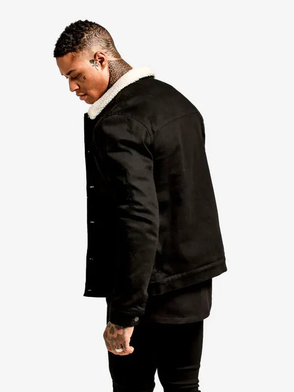 Madelyn Connelly Men's Denim Black Sharpa Jacket