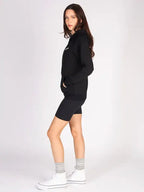 Emilia Rippin Black Womens Zip Up Hoodie Jacket