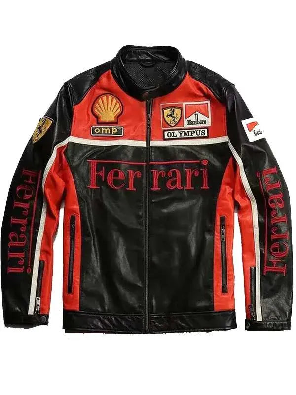 Motorcycle Ferrari Racing Leather Jacket