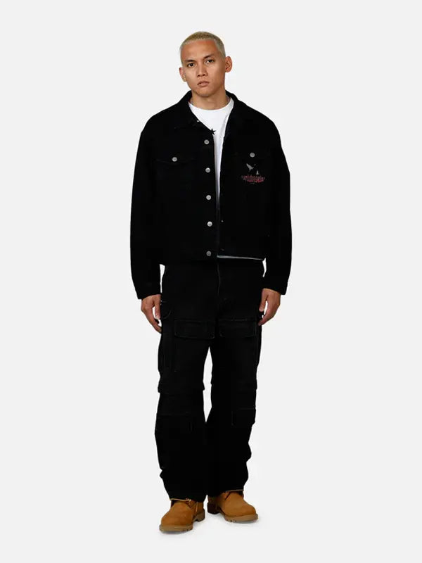 Serena Marquardt Men's Denim Black Jacket