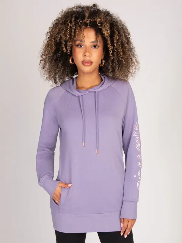 Yvonne Purple Longline Hoodie