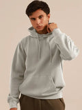 Mason Brooks Men's Gray Fleece Pullover Hoodie