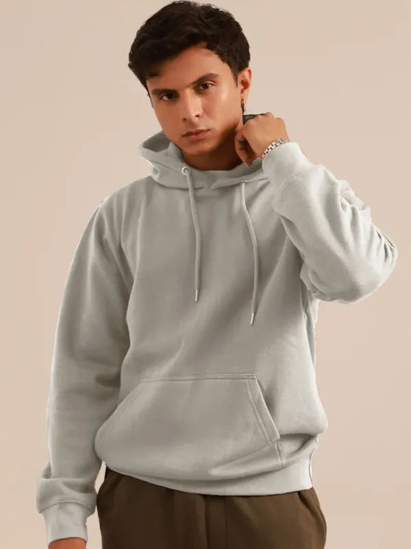 Mason Brooks Men's Gray Fleece Pullover Hoodie