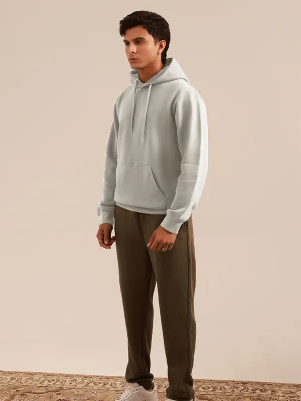 Mason Brooks Men's Gray Fleece Pullover Hoodie