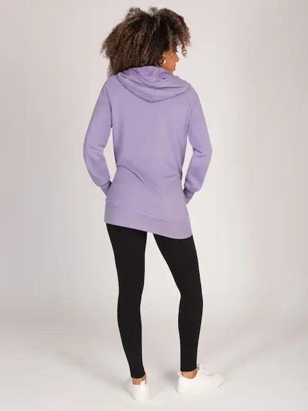 Yvonne Purple Longline Hoodie