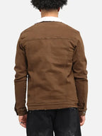 Ray Reinger Men's Denim Brown Sharpa Jacket