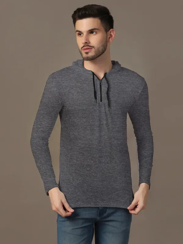 Jack Sullivan Men's Gray Cotton Hoodie