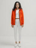 Jonathan Tromp Orange Women's Zipper Hoodie