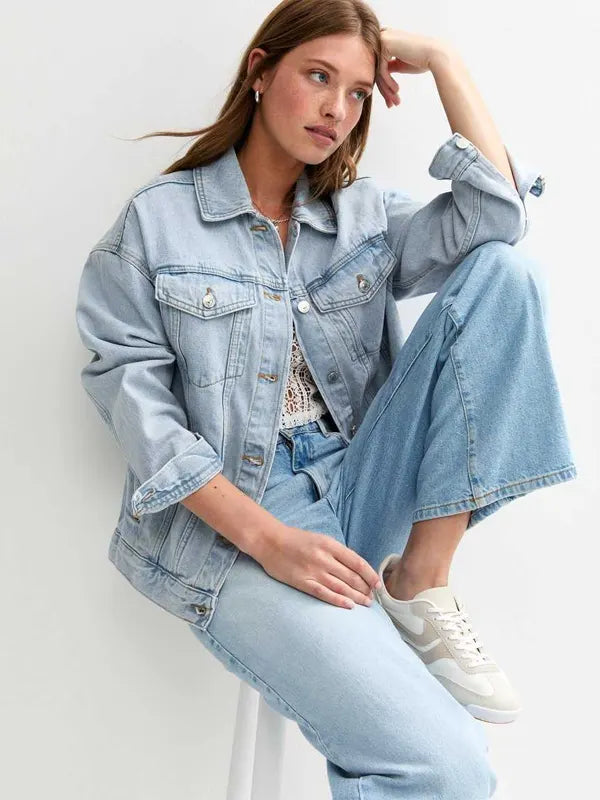 Dave Marvin Blue Oversized Denim Jacket