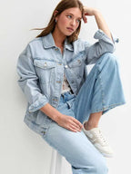 Dave Marvin Blue Oversized Denim Jacket