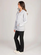Alford Davis Light Grey Stripe Panel Zip Hoodie