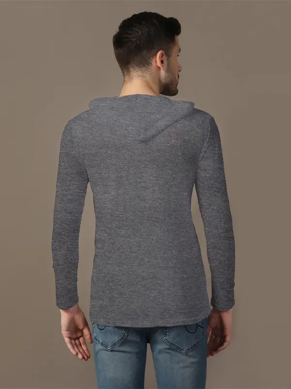Jack Sullivan Men's Gray Cotton Hoodie