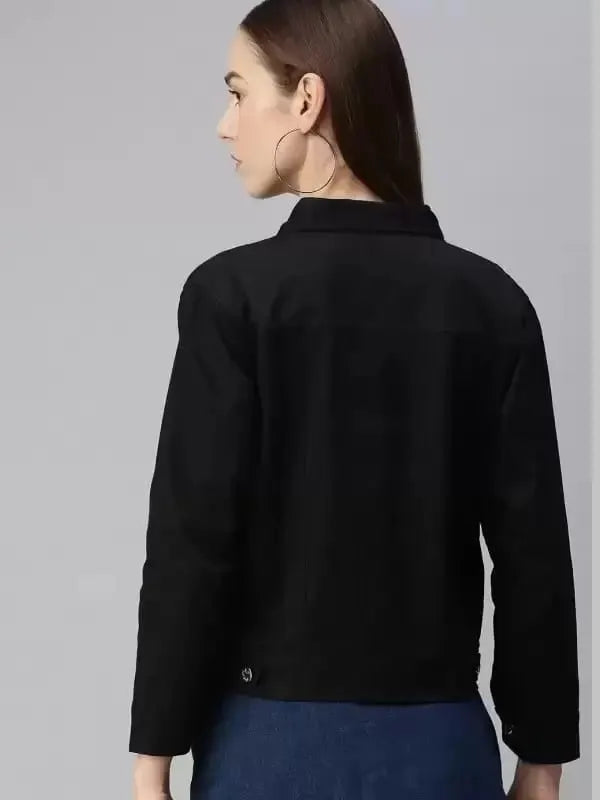 Myrna Monahan Black regular denim jacket