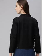 Myrna Monahan Black regular denim jacket