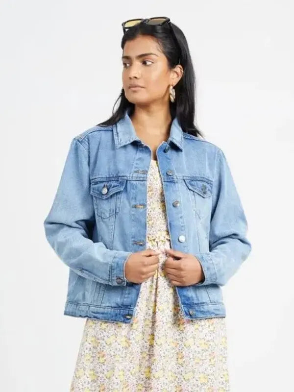 Karine Tremblay Gina ice blue denim jacket