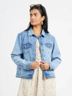 Karine Tremblay Gina ice blue denim jacket