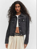 Stefanie McCulloughBlack short denim jacket