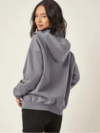Mara Koch Grey Women's Plain Zipper Hoodie