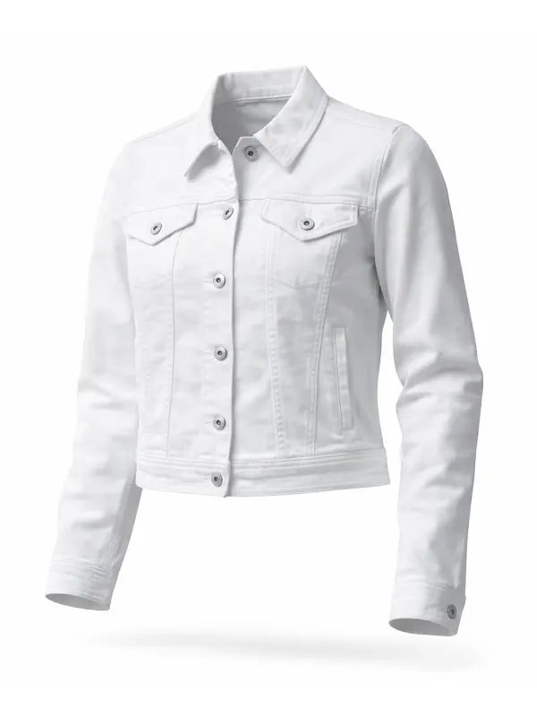 Malinda Pacocha White Regular Denim Jacket