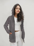 Julien Mante Women's Zipper Fleece Hoodie
