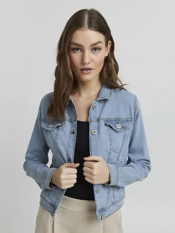 Isadore Rogahn Ice Blue Denim Jacket