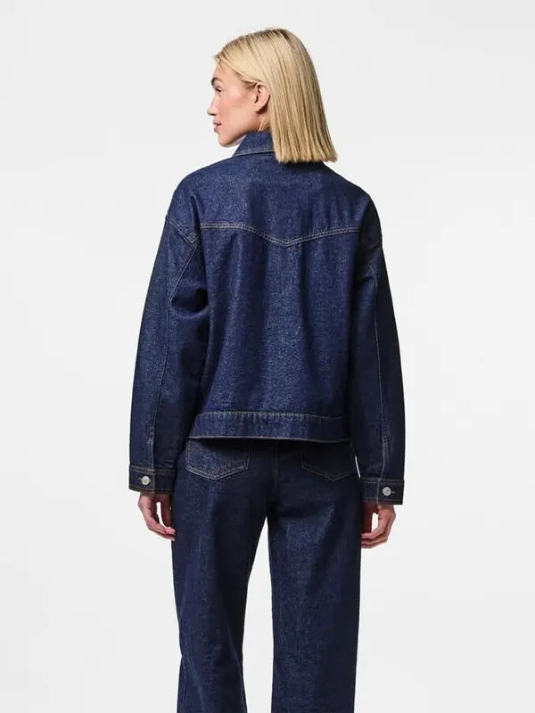 Ramon Tromp Dark Blue Drop Shoulder Denim Jacket